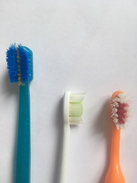 2. Worn out toothbrushes