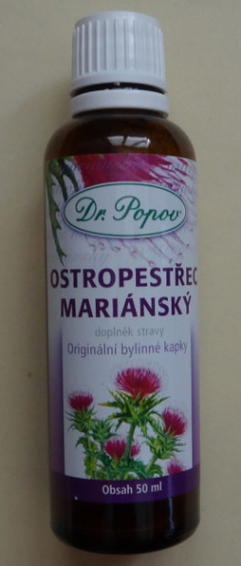 15. Doplněk stravy Dr. Popov Ostropestřec kapky