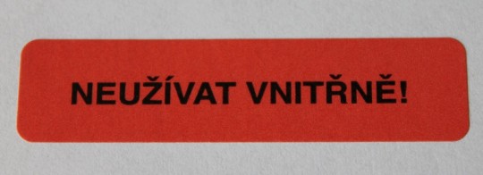 15. Signatura Neužívat vnitřně