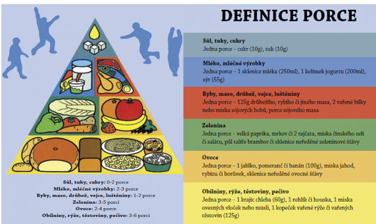 2. Potravinová pyramida a definice porce (2005) [21]