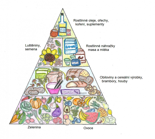 10. Veganská pyramida výživy